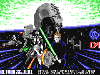 Star Wars title screen for Commodore 64